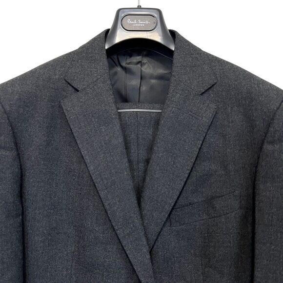 Bagnoli Sartoria Napoli Suit Wool Gray Virgin Wool & Cashmere Blend Size 44 US - Picture 5 of 16